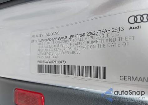 2019 Audi A4 45 Premium from USA, damaged, VIN WAUENAF41KN019473